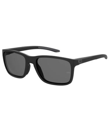 Under Armour Men's Ua 0005/S Rectangular Sunglasses Matte Black/Polarized Gray 58 Millimeters
