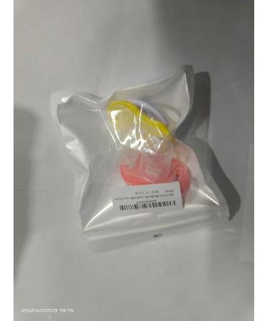 Silicone Pacifier Set for Babies Soft BPA-Free Knobbed Design Dustproof Cover 0-18 Months - Yellow & Pink - 2 Pack - Buy Online on GoSupps.com