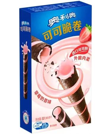 OREO Cocoa Crispy Roll Assorted Flavours Biscuit Snacks - Matcha Chocolate Strawberry & Vanilla Flavours 50g (4 Packs) - Buy Online on GoSupps.com