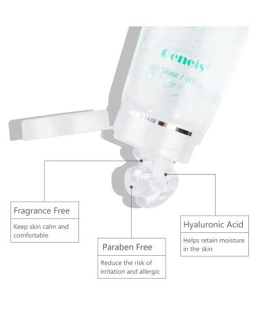 Hydrating Microcurrent Conductive Gel | Fragrance-Free & Paraben-Free Hyaluronic Acid Primer for Facial Devices | 300g Tube - Buy Online on GoSupps.com