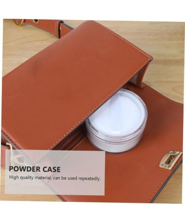 Housoutil 12 Pcs Portable Cosmetic Bottle Powder Box Powder Puff Holder Clear Powder Case Travel Pack Bottled 7.2X7.2cmx2pcs Whitex2pcs - Buy Online on GoSupps.com
