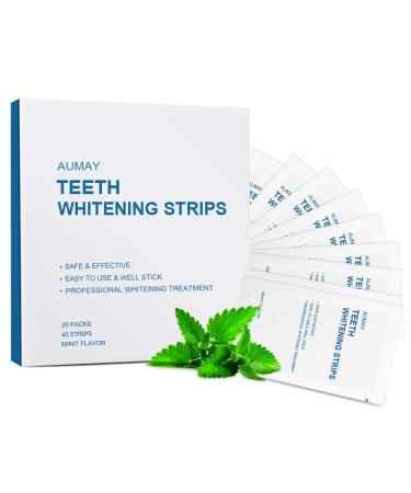 Professional Effects Teeth Whitening Strips 20 Treatments, 40 Strips, Teeth Whitening Kit Gel Products for Sensitive Teeth, Removes Coffee, Tea & Tobacco Stains