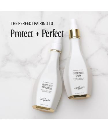 CUV E BEAUTY Cuvee Protective Treatment - 5 fl oz - Hair Spray to Protect Against Heat UV Rays & Environmental Stressors - Champagne-Infused Formula with Resveratrol & Ceramides - Color Safe 1.7 Fl Oz (Pack of 1) - Buy Online on GoSupps.com