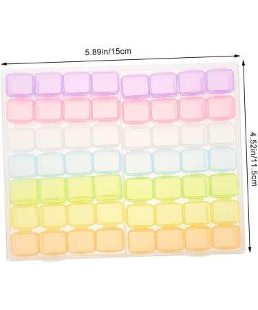 minkissy 2 Sets Nail Art Storage Box Ornament Container Storage Containers Nail Acrylic Powder Nail Organizer Dip Powder Organizer Makeup Drawer Fixed Box Accessories Abs - Buy Online on GoSupps.com