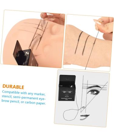 Beavorty eyebrow ink make up kits thread kit brow map line eyebrow measure tool cosmetic measuring line 4.6x1.8x7.5cm Black - Buy Online on GoSupps.com