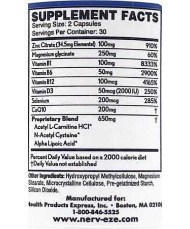 Advanced Neurovascular Support with CoQ10 B Vitamins Zinc Magnesium Alpha Lipoic Acid and More. Support Nerve Health Reduce Migraine Frequency and Promote Cardiovascular Wellness. (1) - Buy Online on GoSupps.com