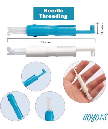 HOYOLS Machine Needle Inserter & Threader - Automatic Sewing Tool for Household Machine Threading - Blue & White (2pcs) - Buy Online on GoSupps.com