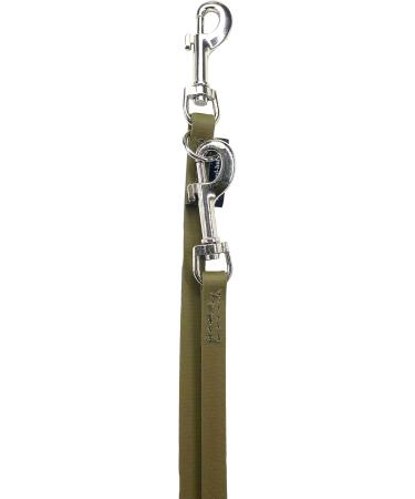 Biothane Dog Leash for Small & Large Dogs - Adjustable 2m to 5m 9mm & 16mm - Olive Color with Silver Hook - Buy Online on GoSupps.com