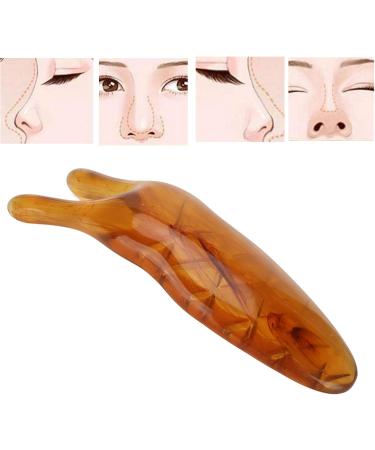 Verdant Touch Nasal Scraper & Face Lifting Clips - Pain-Free Slimming Tool for Women | Resin Nose Massage Device in Succinite Color - Buy Online on GoSupps.com