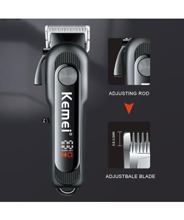 Professional Cordless Hair Clippers for Men - Rechargeable Electric Barber Haircutting Kit KM-1132 | Adjustable Trimmer & Fade Clipper - Buy Online on GoSupps.com