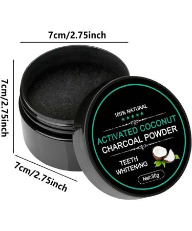 Coal Toothpaste Powder | Coconut Tooth Whitener | Activated Carbon with Bamboo Toothbrush | Stain Remover & Safe for Enamel - Buy Online on GoSupps.com