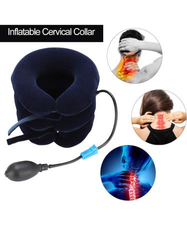 Cervical Neck Traction Device Inflatable Neck Brace Neck Posture Neck Collar Device for Neck and Back Pain Relief (Blue) - Buy Online on GoSupps.com