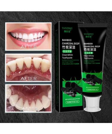 Yanjiayi Bamboo Charcoal Toothpaste - Deep Clean & Whitening (2pcs) - Activated Carbon for Fresh Breath - Buy Online on GoSupps.com