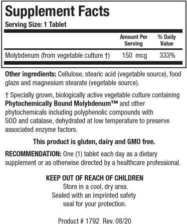 Biotics Research MoZyme Forte Molybdenum 150 mcg Liver Support Detoxification Essential Trace Element Healthy Metabolism Antioxidant Support 100 Tablets - Buy Online on GoSupps.com