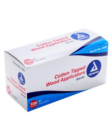 Cotton Tip Applicator 6" 2's Sterile 100/box