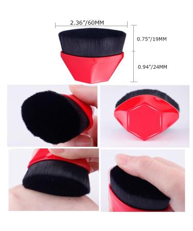 Buy New Magic Makeup Brush - High Density Powder Face Blush & Foundation Brush (Red) | Portable Professional Makeup Tools - Buy Online on GoSupps.com