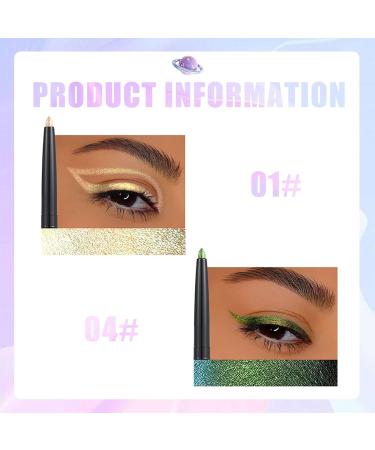 2PCS Eye Liner Pencil Glitter Eye Pencil Green Eyeliner Pencil Eyeliner Stick Multicolor Eyeshadow Pencil Multicolor Eyeshadow Pencil Sparkling Long Lasting For Eyes - Buy Online on GoSupps.com