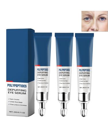 DULPER Himeye Peptide De-Puffing Eye Serum, Peptide De-Puffing Eye Gel for Dark Circles and Bags, Eye Cream for Men for Fine Lines and Wrinkles Around Eyes