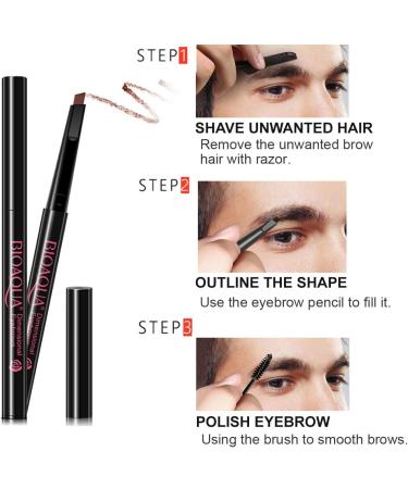 SENXILLER Eyebrow Grooming Kit - Razor, Pencil, Brush, Scissors, Tweezers, Stencil & Mirror for Men and Women - Buy Online on GoSupps.com