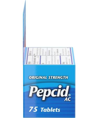 Pepcid AC Original Strength 10 mg Famotidine - 75 ct Pack for Heartburn Relief - Buy Online on GoSupps.com