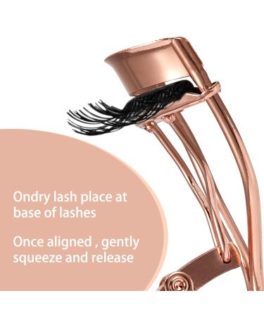 Buy Stylish Eyelash Curlers - Easy Grip Handle & 2 Extra Silicone Pads | Golden Design for Perfect Lashes - Buy Online on GoSupps.com