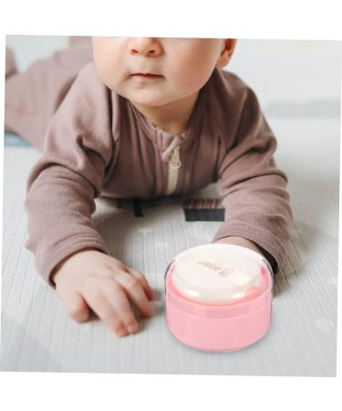 iBasenice 4pcs Body Powder Puff Box Set - Travel Baby Powder Dispenser with Puff, Empty Makeup Container, Pink 8x6cm - Buy Online on GoSupps.com