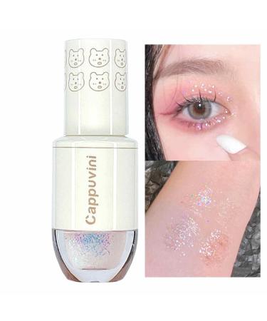 Starry Bear Bowling Liquid Eye Shadow - Liquid Bowling Eye Shadow Makeup 0.05oz Eye Makeup Watery Texture Face Body Set Brighten Highlight 01