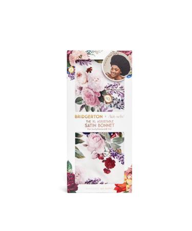 Bridgerton x Kitsch XL Floral Satin Bonnet for Sleeping - Jumbo Soft Silk Hair Wrap Cap for Women - Buy Online on GoSupps.com