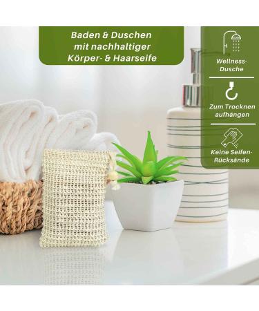 Bluefox i 4x Soap Bags 14x10cm | Eco-Friendly Nature Seifennetz with Colored Labels | Soap Bag for Soap Remnants & Hair Soap | 4-Pack Set - Buy Online on GoSupps.com