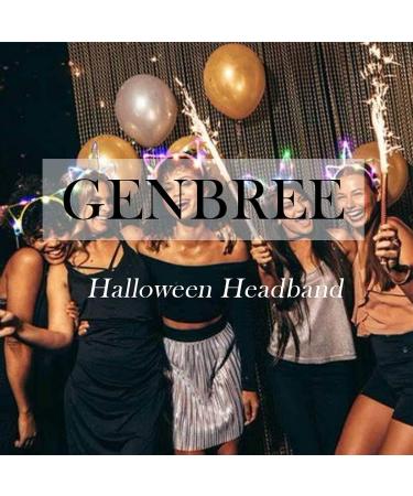 GENBREE LED Bunny Ear Headband - Pack of 3 | Light Up Glowing Rabbit Ear Hair Hoop for Women | Perfect for Cosplay, Parties, and Christmas - Buy Online on GoSupps.com