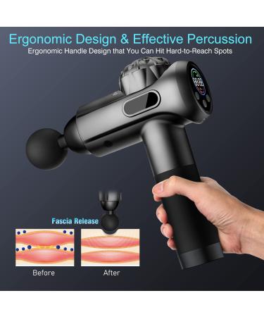 Upgrade Percussion Massager Gun for Athletes - Handheld Deep Tissue Muscle Massage Gun (Black) - Buy Online on GoSupps.com