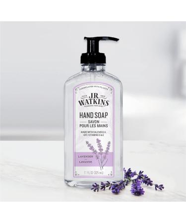 J.R. Watkins Lavender Gel Hand Soap 11 fl oz - Pack of 6 | Made in USA, Cruelty-Free Liquid Hand Wash for Bathroom or Kitchen - Buy Online on GoSupps.com