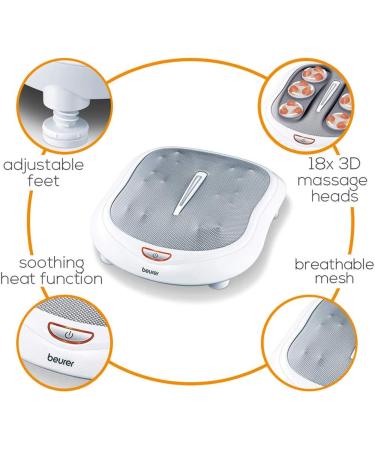 Beurer MG 147 & FM 60 Massage Cushions Bundle - Back-Neck Massager with Heat Function 4+18 Heads & Hand Switch - International Shipping - Buy Online on GoSupps.com