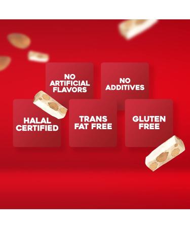 Golden Bonbon Crunchy Almond Maple Nougat Candy Individually Packed Gluten Free Nougat Full of Almonds Halal Candy 100 Grams - Buy Online on GoSupps.com