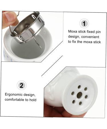 Solustre 3 STK Moxibustion Cup - Electric Moxa Rod & Kegel Burner | Body Care Tool & Ceramic Moxibustion Device - International Shipping Available - Buy Online on GoSupps.com