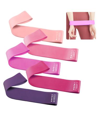 Suppeak Exercise Bands Set 5 Pack 12inch Premium Latex Resistance Loop Bands with 5 Resistance Levels Elastic Bands for Yoga Pilates Home Workout Physical Therapy Strength Training Pink