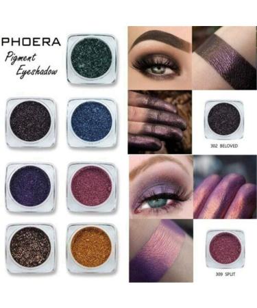 Phoera Metallic Shimmer Glitter Eyeshadow Palette in 310 BURGUNDY - Buy Online on GoSupps.com