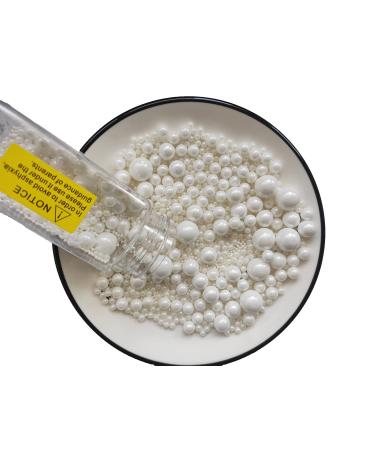Edible White Pearl Sugar Sprinkles | Cake & Cupcake Toppers | Cookie Decorations for Weddings & Daily Treats - Buy Online on GoSupps.com