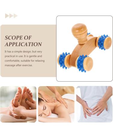 Buy Healvian Wooden Car-Shaped Massage Roller - Neck & Shoulder Trigger Point Massager | Manual Body Massage Tool for Pain Relief - Buy Online on GoSupps.com