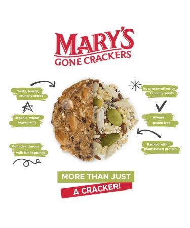 Mary's Gone Crackers Super Seed Crackers - Organic Plant-Based Protein, Gluten-Free Everything Flavor - 5.5 Ounce Pack - Buy Online on GoSupps.com