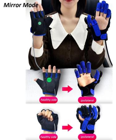 Electric Training Gloves Stroke Hemiplegia Finger Rehabilitation Device for Long-Term Relief Cramps Stiffness Passive Mode & Mirror Mode Strength Adjust (Left Hand Small) - Buy Online on GoSupps.com