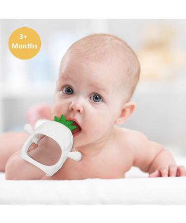 Socub Silicone Baby Teething Toy | BPA-Free Mitten Teether for Infants 12 Months+ | Soothes Sore Gums, Promotes Sucking Needs | Yellow - Buy Online on GoSupps.com
