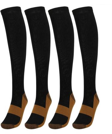 2 Pairs Copper Fiber Compression Socks for Men & Women - Ankle Protection for Running & Sports (L/XL) - Buy Online on GoSupps.com