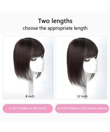 viviaBella 12 Human Hair Topper | Seamless Silk Base Hairpiece for Women | Natural Black - Buy Online on GoSupps.com