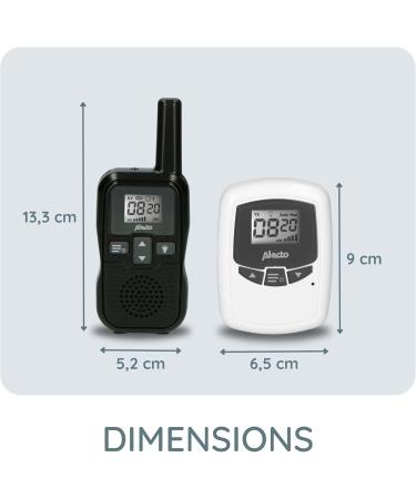 Alecto DBX80BK Baby Monitor - 3km Range Rechargeable VOX Function - Black/White - International Shipping Available - Buy Online on GoSupps.com