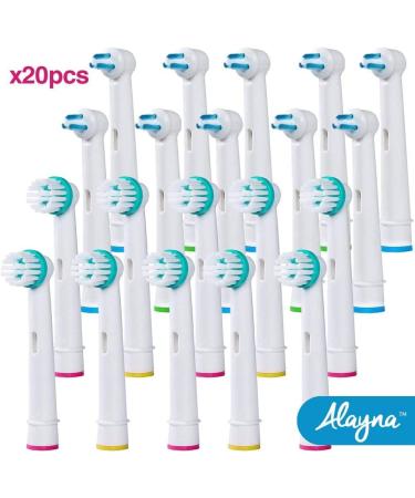 Ortho & Power Tip Bristle Replacement Heads - 20-Pack | For Oral-B Electric Toothbrush | Dupont Bristles | Interproximal Clean & Orthodontic Brushes | Retainers - Buy Online on GoSupps.com