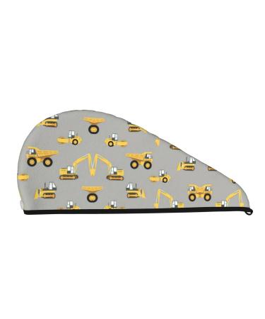 Construction Trucks SamLng Coral Velvet Dry Hair Cap - Ideal for Home Travel Pool Parties & Beach Use - Buy Online on GoSupps.com