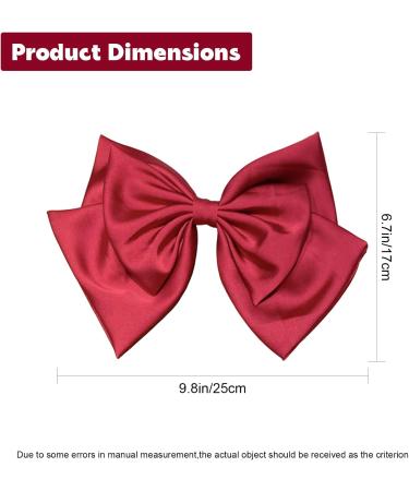 Hair Bow Large Red Hair Bow Hair Clip Hair Bows Bows for Hair Hair Bows for Women Black Bows Hair Ribbons Bow Hair Barrettes French Barrette Hairpin Hair Accessories for Thick Curly Hair - Buy Online on GoSupps.com