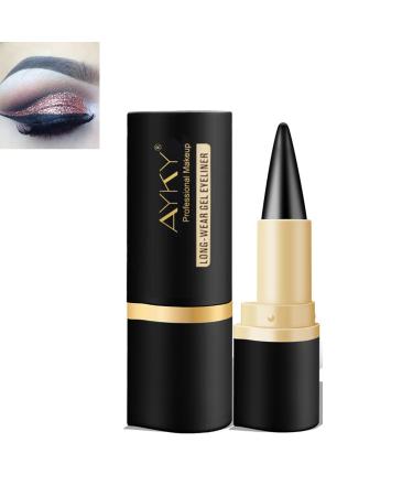Ayky Long Wear Gel Eyeliner Natural Black Eyeliner Cream Waterproof Natural Black Eyeliner Cream Waterproof Durability for Women Girls (Black)