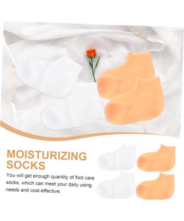 Beavorty 4 Pairs Exfoliating Moisturizing Socks Foot exfoliating moisturizing Socks for Cracked feet Cosmetic moisturizing Socks Sleep Socks Foot spa Lotion sebs Cover Women's - Buy Online on GoSupps.com